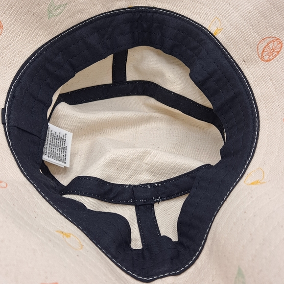 NEW Womens Vans Lizzie Armanto Allover Citrus Bucket Hat Natural Cream Size M/L - Picture 6 of 6